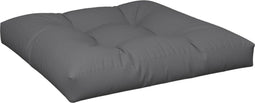 vidaXL - Palletkussen - 80x80x12 - cm - stof - grijs