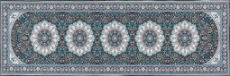 GEDIZ - Loper tapijt - Blauw - 80 x 240 cm - Polyester