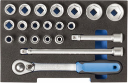 Gedore 1100 CT1-19 2836009 Dopsleutelset 1/2 (12.5 mm) 21-delig