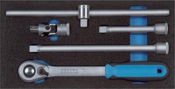 Gedore 1500 CT1-1993 U-20 5 delige dopsleutel-toebehorenset in CT module - 2309114