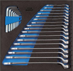 Gedore 1500 CT2-1 B 25-delige Ring-steeksleutelset in check-tool module