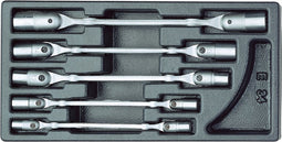 Gedore 1500 ES-34 5-delige Kniegewrichtsleutelset in 1/3 ES module