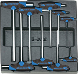 Gedore 1500 ES-DT 2142 9-delige Haakse Schroevendraaierset in 2/3 gereedschapsmodule
