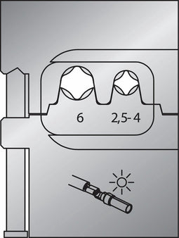 Gedore 8140-25 2078104 Krimpinzet Geschikt voor tangen MC4 2.5 tot 6 mm²
