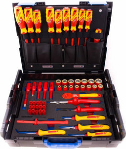 Gedore Gereedschapskoffer Gevuld - 53-delig - VDE en Hybrid - Rood, Zwart, Blauw, Geel
