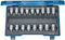 Gedore ITX 19 TX-017 6129520 Buiten-zesrond (TX), Binnen-zesrond (TX) Dopsleutelinzetset 17-delig 1/2 (12.5 mm)