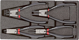 Gedore Red Borgveertangenset Puntvorm Zwart 4-delig