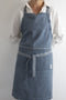 Laura Ashley Kitchen Linen Collectables Schort Blauw Wild Clematis - 78x85cm - Schorten voor vrouwen