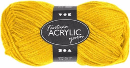 Geel acryl garen 80 meter