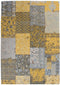 Geel Grijs vloerkleed - 200x290 cm - Symmetrisch patroon - Modern