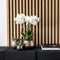 Geel rode Phalaenopsis orchidee – Spain + Elite sierpot copper – potmaat Ø9cm – 40cm hoog -