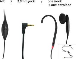 GEEMARC CL Hook 5 Duo met 1x INDUCTIE 'HAAK' en 1x OORTELEFOON - LUISTERHULP voor gebruikers van een GEHOORAPPARAAT - 2,5 mm aansluiting