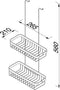 Geesa Basket Doucherek ophangbaar - Dubbel - 26,5 cm - Chroom