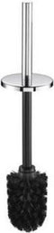 Geesa Nemox Toiletborstel met houder - Zwarte borstelkop - Chroom