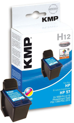 KMP H12 - Inktcartridge - Pigmentinkt - Cyaan Magenta Geel