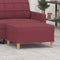 vidaXL - Voetenbank - 70x55x41 - cm - stof - wijnrood
