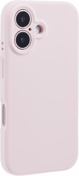 Lunso Geschikt voor iPhone 16 hoesje - Flexibel siliconen Backcover - Lichtroze