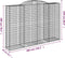 vidaXL - Schanskorven - 2 - st - gewelfd - 300x50x200/220 - cm - ijzer