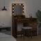 vidaXL - Kaptafel - met - LED - Verlichting - - - Oud - Hout, - 50x41x135 - cm