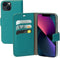 Mobiparts iPhone 13 - Wallet Case - Saffiano motief - Turquoise