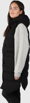 Brunotti Kalani - Lange Puffer Bodywarmer - Gerecycled materiaal - Zwart (L)