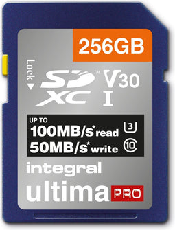 Geheugenkaart Integral SDXC V30 256GB