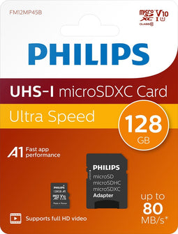 Geheugenkaart Philips micro SDXC Class 10 UHS-I U1 128GB