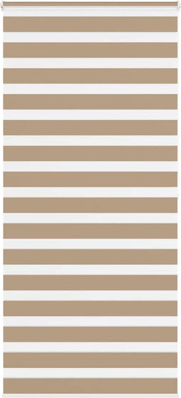 vidaXL - Zebra - Blind - 115x200 - cm - stofbreedte - 110,9 - cm - polyester - zandbruin