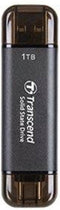 Transcend ESD310C - Draagbare SSD - 1TB - USB 3.2 - Zwart