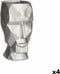 Vaas 3D Gezicht Zilverkleurig Polyresin 12 x 24,5 x 16 cm (4 Stuks)