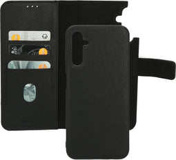 Mobiparts Galaxy A14 (2023) - Leather 2 in 1 Wallet Case - Uitneembare backcover - Zwart