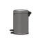 Brabantia NewIcon Prullenbak - 3 liter - Mineral Concrete Grey