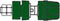 GEISOLEERDE 4mm INBOUWBUS MET KOP EN RING / GROEN (PKI10A) (HM2441A)