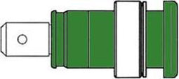 GEISOLEERDE INBOUWBUS 4mm, AANRAAKVEILIG / GROEN (SEB 2620-F6,3) (HM2441S)