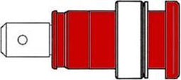 GEISOLEERDE INBOUWBUS 4mm, AANRAAKVEILIG / ROOD (SEB 2620-F6,3) (HM2411S)
