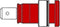 GEISOLEERDE INBOUWBUS 4mm, AANRAAKVEILIG / ROOD (SEB 2620-F6,3) (HM2411S)