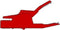 GEISOLEERDE KROKODILLENKLEM 4mm 34A, CONTACTBEVEILIGING / ROOD (AK2B 2540) (HM3411S)