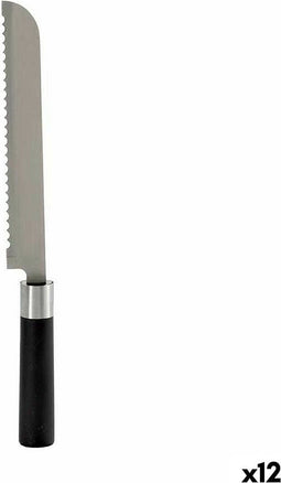 Gekarteld mes 3,5 x 2 x 33 cm Roestvrij staal Plastic (12 Stuks)