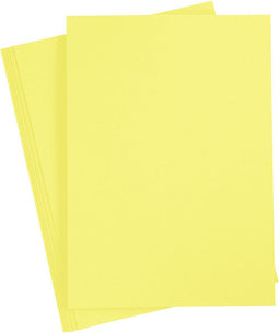 Gekleurd Karton, Kanariegeel, A4, 20 vel.