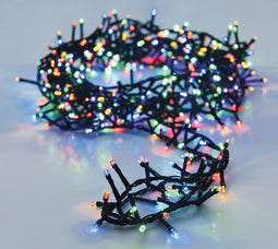 Gekleurde kerstlichtjes - microcluster - 8 meter - 400 LED-lampjes