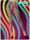 Gekleurde luipaard legging voor dames - Jaren 80 - Foute Carnaval verkleedkleding
