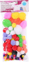 Gekleurde Pompons, 100st.