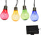 Gekleurde solar tuinverlichting/feestverlichting lichtsnoeren 4.5 m - Partyverlichting