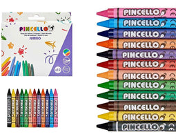 Gekleurde Was Pincello – 12 Stuks – Creatieve Kleurset