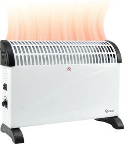 GEKO Convector kachel - 2000W - Vrijstaand & wandmontage - Wit - Oververhittingsbeveiliging