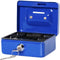 Geldkist MAUL met muntgleuf 125x95x60mm blauw