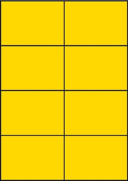 Gele A4 etiketten 105 x 74 mm (100 vel)