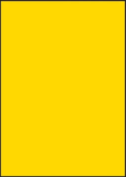 Gele A4 etiketten 210 x 297 mm (100 vel)