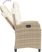 vidaXL - Tuinstoel - verstelbaar - met - kussens - poly - rattan - beige