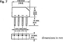 GELIJKRICHTER 250V-1.5A (B250C-2300-1500) (250V1.5)